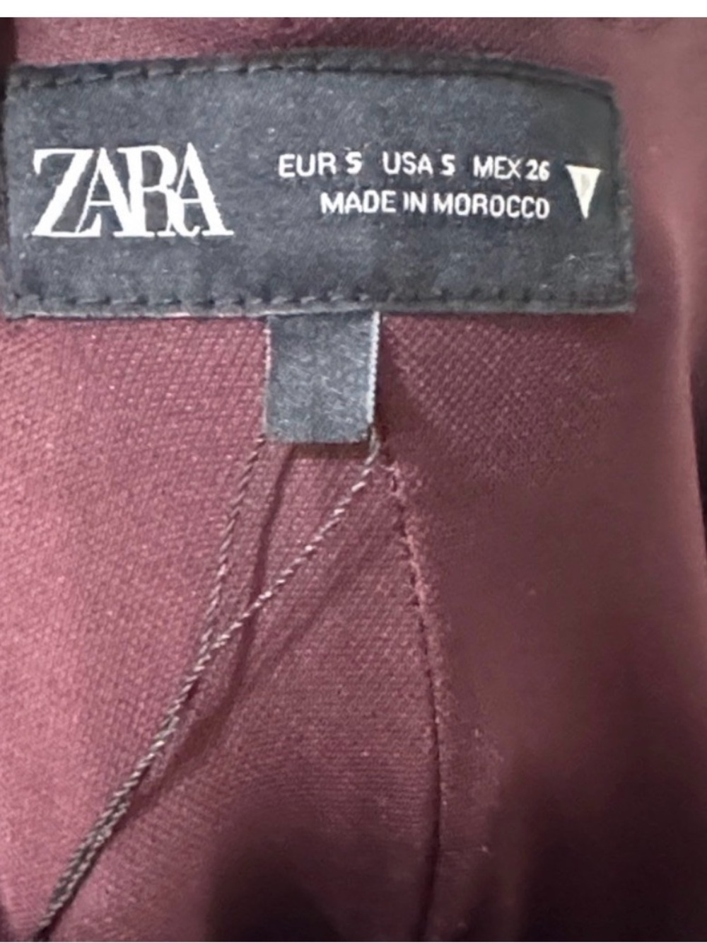 ZARA Velvet Corset Mini Dress Maroon Burgundy Bubble Hem Size S - Picture 7 of 9